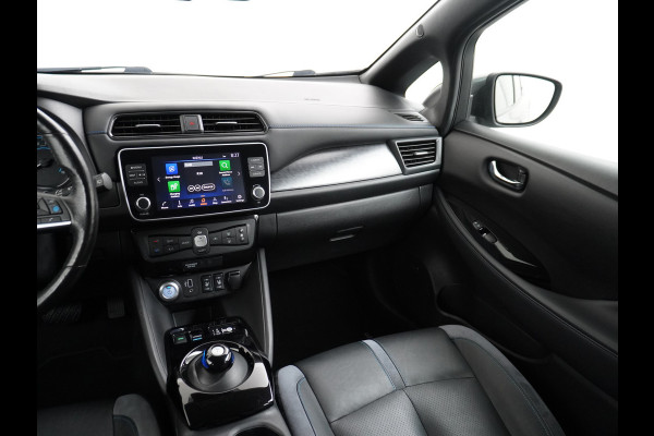 Nissan Leaf E+ 62 kWh LEDER Camera Grootste ACCU! Trekhaak Apple Carplay Android Auto Adapt.Cruise-Control Navi Ecc Bluetooth DAB Keyless Le Verwarmd Lederen Stuur Isofix e+ N-Connecta