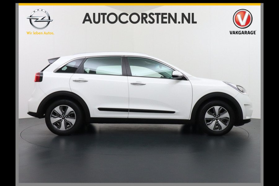 Kia Niro Hybrid AUT.6 DynamicLine Leer Navi Camera Apple Carplay Android Auto Spoorassistent active Keyless Pdc Tel. Usb Ecc Cruise Lane- Decordelen chroom  Glas solar control Voorruit verwarmbaar OPrig. NLse auto