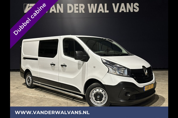 Renault Trafic 1.6 dCi 126pk **BPM VRIJ voor de Ondernemer** L2H1 Dubbele cabine Euro6 Airco | Navigatie | Trekhaak | Cruisecontrol Parkeersensoren, Sidebars, 5-zits