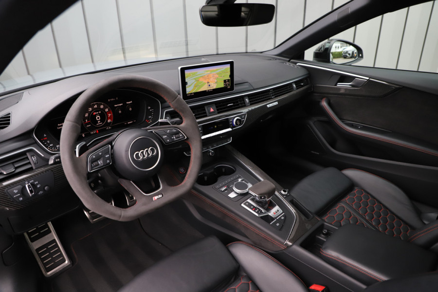 Audi RS5 2.9 TFSI Quattro | RS Dynamic | 451PK | B&O | Nardo | Pano | Carbon | Sportstoelen | Rode-sticksels | 2017.