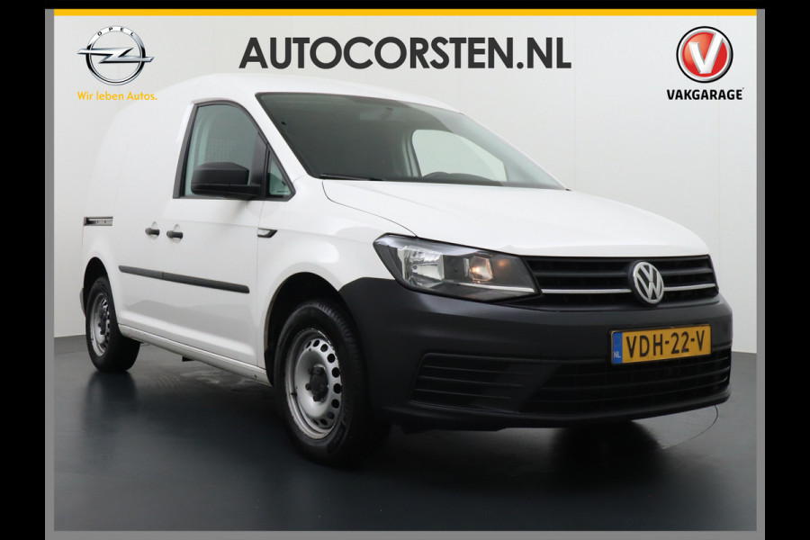 Volkswagen Caddy 2.0TDI EURO 6 Airco Schuifdeur-R Betonplex-Vloer Lat om Lat betimmering Multimedia systeem ESP ASR Elek.ramen Buitenspiegels ele Bluetooth Vervolgbotsing preventie  Brake Assist System Achterruit+Wissers+verwarmd Tussenwand m rooster Achterruitenwisser Euro 6