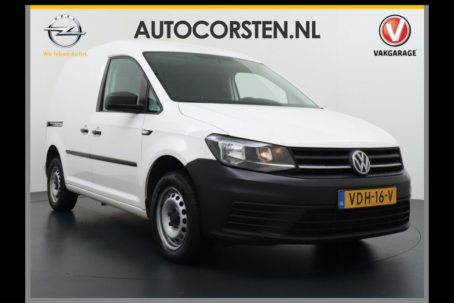 Volkswagen Caddy 2.0TDI EURO 6 Airco Schuifdeur-R Betonplex-Vloer Lat om Lat betimmering Multimedia systeem ESP ASR Elek.ramen Buitenspiegels ele Vervolgbotsing preventie Bluetooth  Brake Assist System Achterruit+Wissers+verwarmd Tussenwand m rooster Achterruitenwisser