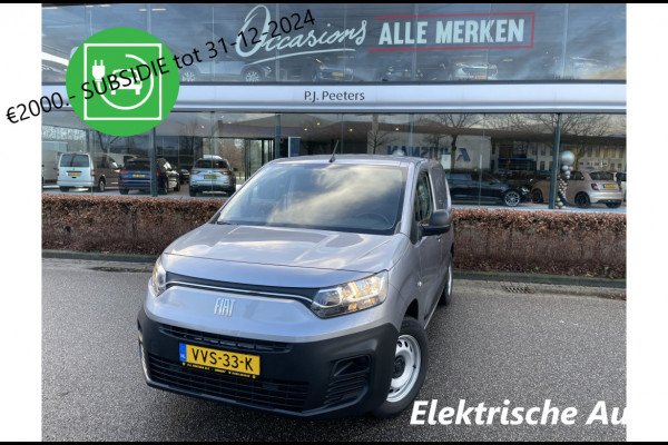 Fiat E-Doblò 136 L1 50 kWh Airco - Cruise control - ParkS-A - Radio - USB - CD+AB - Ramen E-VZ - L-Steun - Zijschuifd-R - Laadvloer - Tussenschot-V