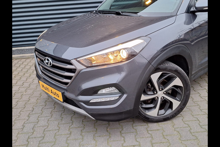 Hyundai Tucson 1.6 T-GDI Premium Automaat | Panodak | Lederen Bekleding | Trekhaak Afneembaar | Apple Carplay | Panodak | Cruise Control | Navigatie | Camera | L.M. 19" | DAB |