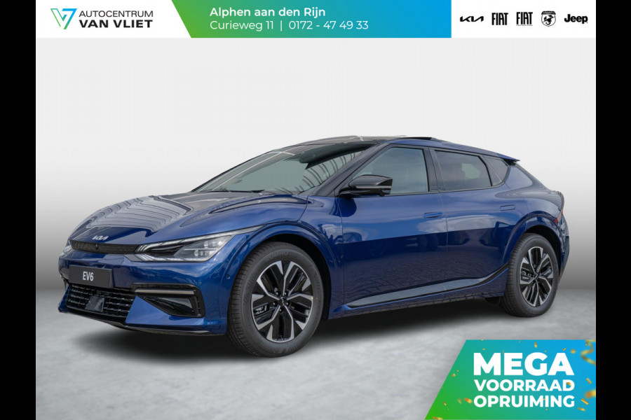 Kia Ev6 GT-Line 77.4 kWh Uit Voorraad leverbaar | Navi | Adapt. Cruise | Schuif-/kanteldak | Stoel-/stuurverwarming | 360 camera