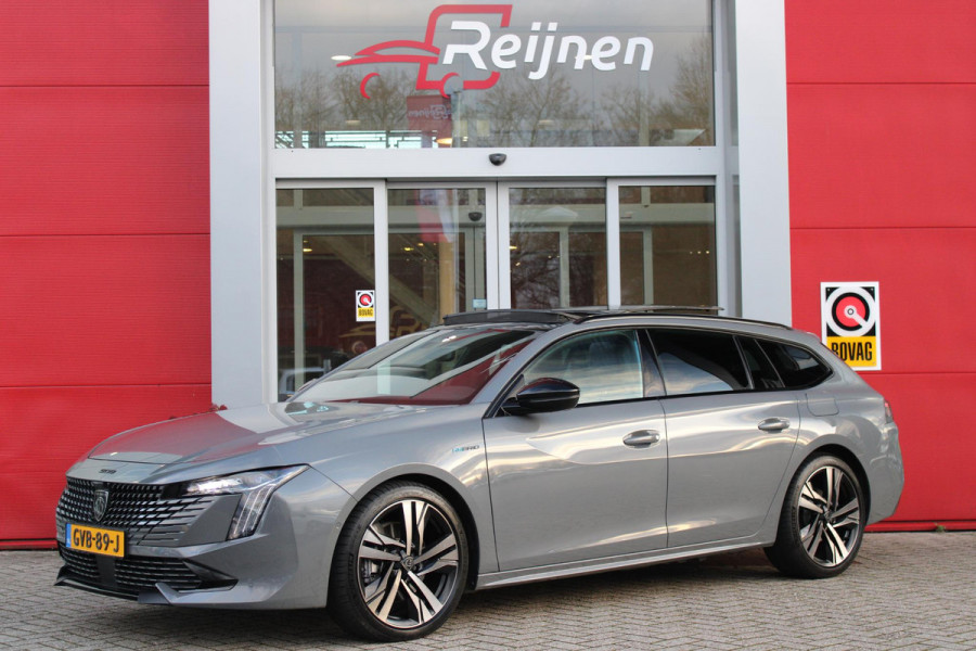 Peugeot 508 SW 1.6 HYbrid 225PK GT NIEUW MODEL! ALLE OPTIES! | NAVIGATIE |PANORAMISCH SCHUIFDAK|KOPLAMPEN MATRIX LED | MISTRAL LEDEREN BEKLEDING | ELEKTRISCHVERSTELBARE VOORSTOELEN MET GEHEUGEN EN MASSAGE|DRAADLOOS APPLE CARPLAY/ANDROID AUTO | NIGHT VISION PACK | ADAPTIEF ONDERSTEL|7,4 KW LADEN| 19'' AUGUSTA LICHTMETALEN VELGEN | HIFI FOCAL| ADAPTIEVE CRUISECONTROL | HANDSFREE ELEKTRISCH BEDIENBARE ACHTERKLEP|ALARMSYSTEEM AF FABRIEK|DONKER GETINTE ACHTERRUITEN |