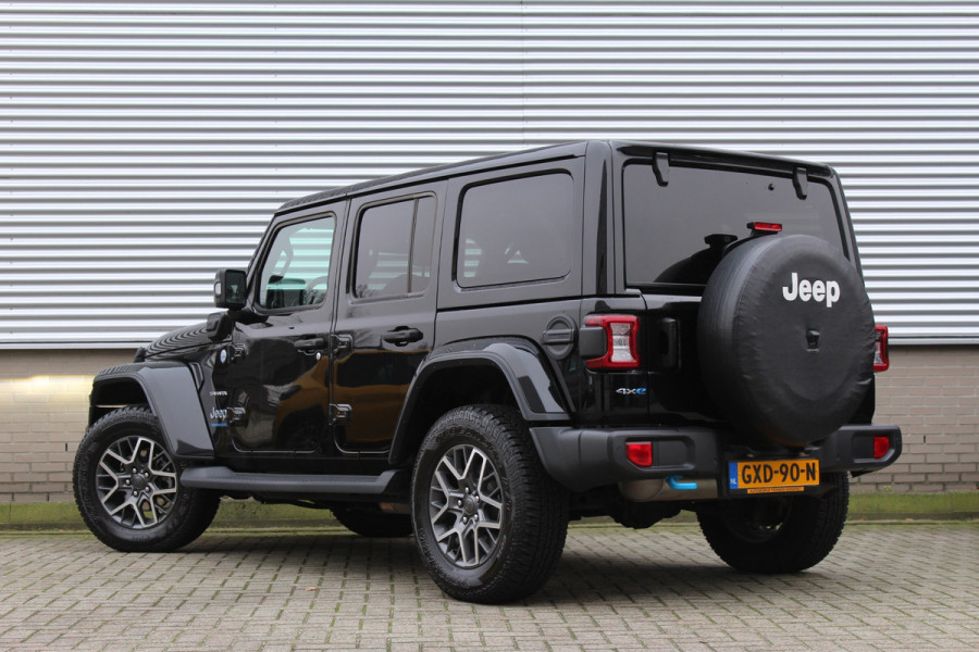 Jeep Wrangler Unlimited 4xe 380 Sahara | Dual Top | Full Options | Alpine | Adaptieve Cruise | BLIS | Leder