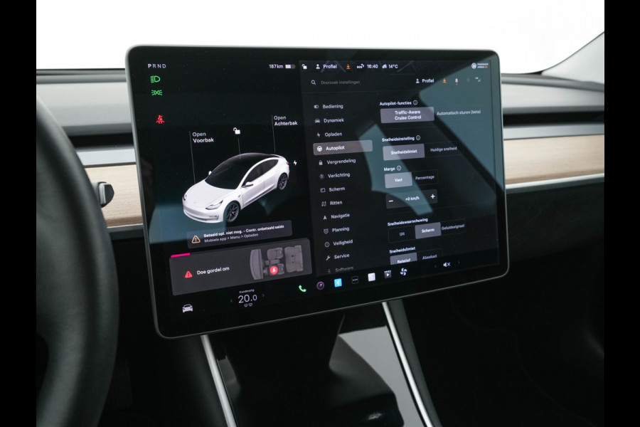 Tesla Model 3 Standard RWD Plus 60 kWh [ 3-Fase ] (INCL-BTW) Aut. *PANO | AUTO-PILOT | NAPPA-LEATHER | KEYLESS | FULL-LED | MEMORY-PACK | SURROUND-VIEW | DAB | APP-CONNECT | DIGI-COCKPIT | LANE-ASSIST | COMFORT-SEATS | 18"ALU*