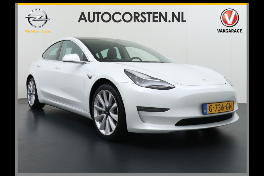 Tesla Model 3 Long Range 75 kWh 463PK FSD-vb.19" Premium-Audio 4wd AutoPilot Pano.dak Camera Leer Adaptive-Cruise+Stop&Go  PDC-A+Voor Wifi Ecc Veel grip door AWD vierwielaandrijving.  Origineel Nederlandse auto ! 1e eigenaar 60k nieuw