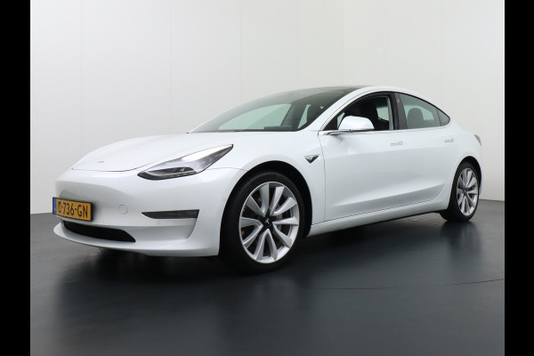 Tesla Model 3 Long Range 75 kWh 463PK FSD-vb.19" Premium-Audio 4wd AutoPilot Pano.dak Camera Leer Adaptive-Cruise+Stop&Go  PDC-A+Voor Wifi Ecc Veel grip door AWD vierwielaandrijving.  Origineel Nederlandse auto ! 1e eigenaar 60k nieuw