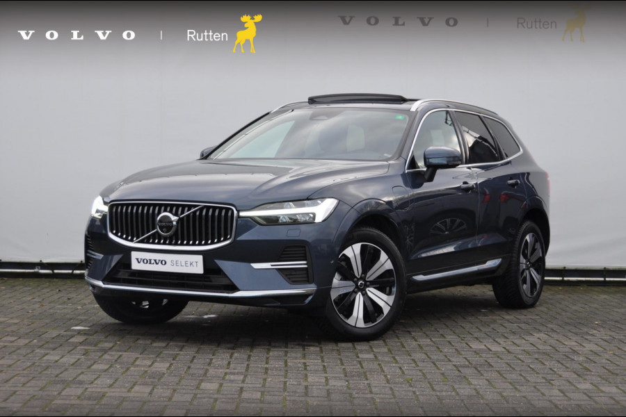 Volvo XC60 T6 350PK Long Range AWD Plus Bright / Adaptieve cruise control / Pilot Assist / 360 Camera / Panoramisch schuif-kantel dak / Lederen bekleding / Elektrisch bedienbare voorstoelen met geheugen / Stoelverwarming voor en achter / Apple Carplay /