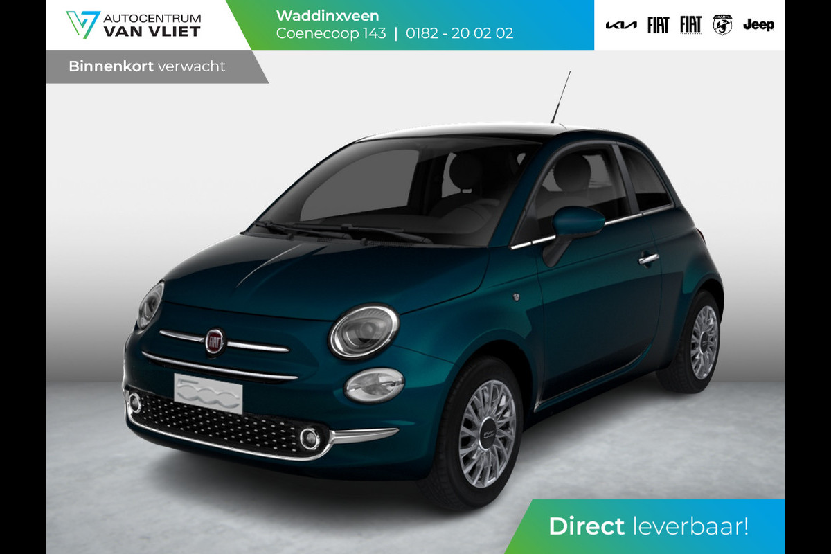 Fiat 500 Hybrid Dolcevita | Uit voorraad leverbaar | Clima | Cruise | PDC | 15" | Pan. dak | 7" TFT Display | Apple Carplay