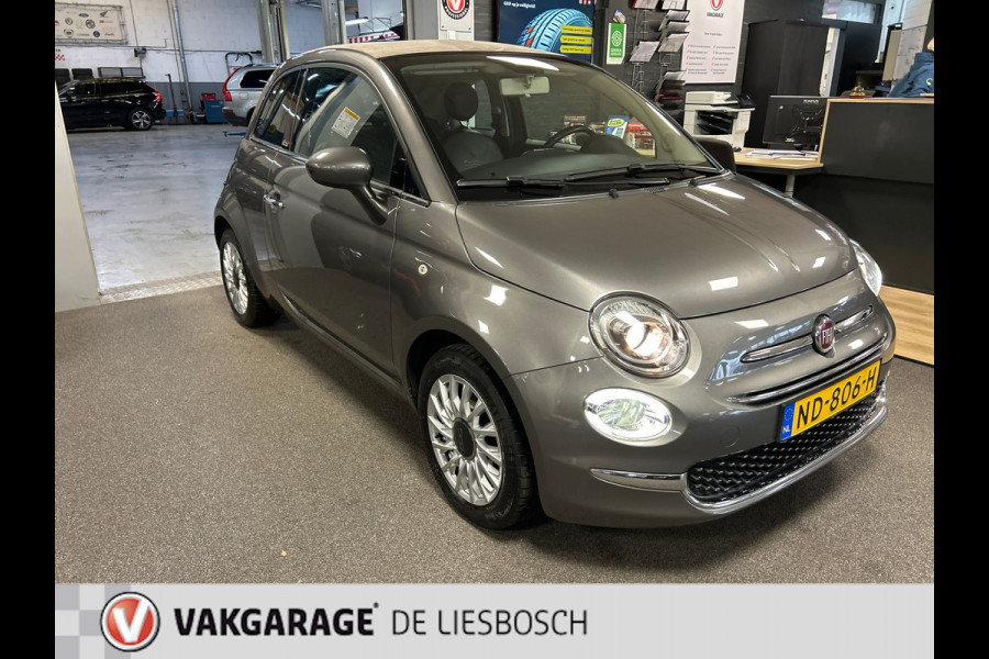 Fiat 500C 0.9 TwinAir Turbo Lounge,leer,navi,mf stuur,boeken