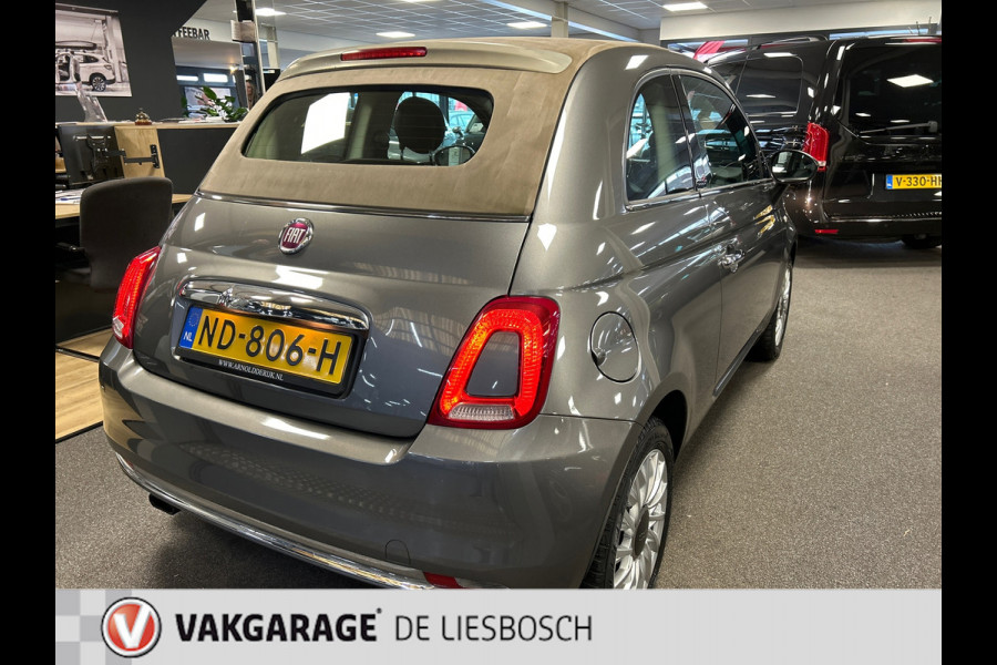 Fiat 500C 0.9 TwinAir Turbo Lounge,leer,navi,mf stuur,boeken