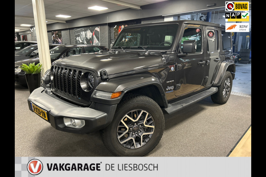 Jeep Wrangler Unlimited 4xe 380 Sahara,cabrio dak,leer,navi,camera,PHEV,alpine audio