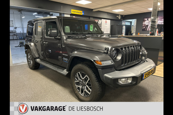 Jeep Wrangler Unlimited 4xe 380 Sahara,cabrio dak,leer,navi,camera,PHEV,alpine audio