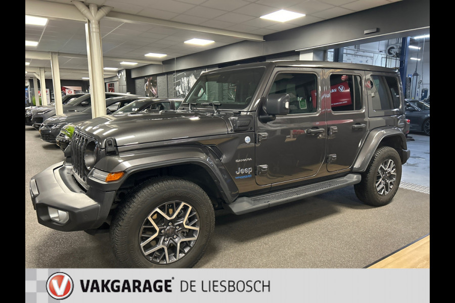 Jeep Wrangler Unlimited 4xe 380 Sahara,cabrio dak,leer,navi,camera,PHEV,alpine audio