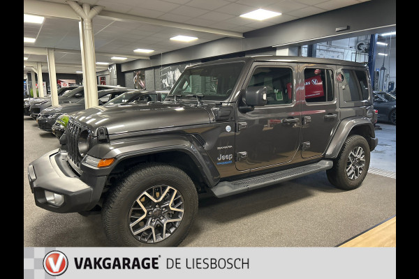 Jeep Wrangler Unlimited 4xe 380 Sahara,cabrio dak,leer,navi,camera,PHEV,alpine audio