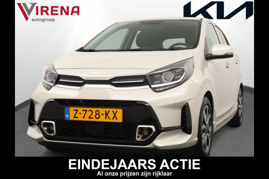 Kia Picanto 1.0 DPi GT-Line - Cruise Control - Climate Control - Leder - Navigatie - Apple/Android Carplay - Fabrieksgarantie Tot 2031