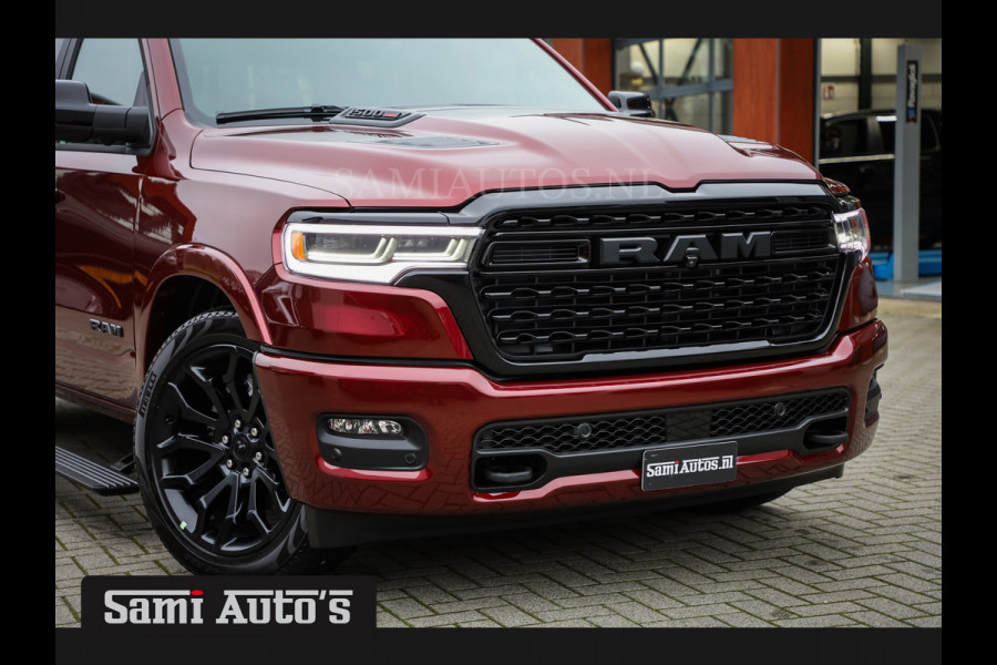 Dodge Ram 1500 LIMITED NIGHT HIGH OUTPUT 540PK 706 Nm 2025 | XB9 | MASSAGE | BOM VOL | CREW CAB | DUBBELE CABINE | GRIJSKENTEKEN | VOORRAAD NR 2302 - 7425