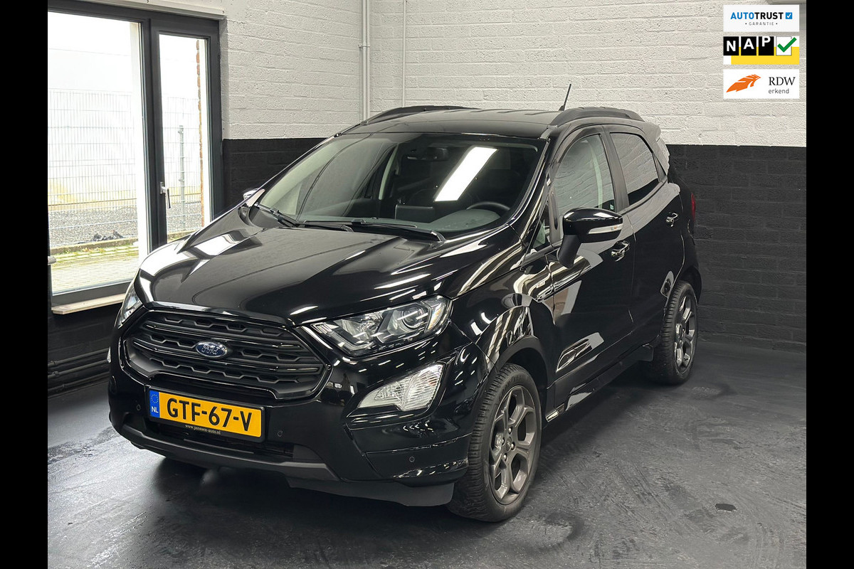 Ford EcoSport 1.0 EcoBoost ST-Line Black, automaat, camera, B&o, Stuur/stoelverwarming, leder/alcantara