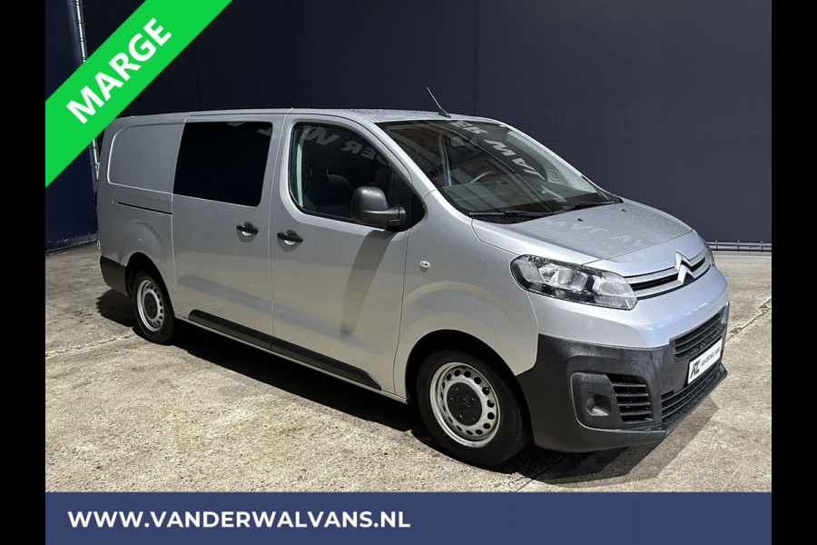 Citroën Jumpy 2.0 BlueHDI **MARGE, GEEN BTW** 123pk L3H1 XL Dubbel cabine Euro6 Airco | Navigatie Cruisecontrol, Apple Carplay, Trekhaak, Parkeersensoren, 5-Zits