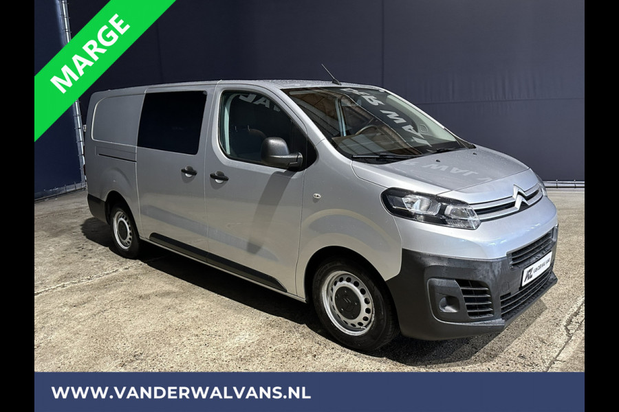 Citroën Jumpy 2.0 BlueHDI **MARGE, GEEN BTW** 123pk L3H1 XL Dubbel cabine Euro6 Airco | Navigatie Cruisecontrol, Apple Carplay, Trekhaak, Parkeersensoren, 5-Zits