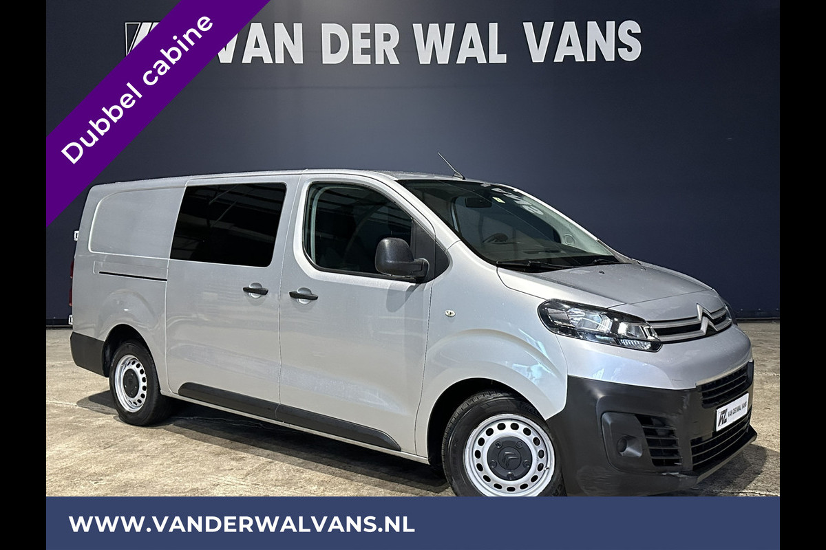 Citroën Jumpy 2.0 BlueHDI **MARGE, GEEN BTW** 123pk L3H1 XL Dubbel cabine Euro6 Airco | Navigatie Cruisecontrol, Apple Carplay, Trekhaak, Parkeersensoren, 5-Zits