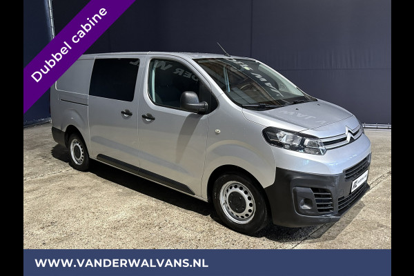 Citroën Jumpy 2.0 BlueHDI **MARGE, GEEN BTW** 123pk L3H1 XL Dubbel cabine Euro6 Airco | Navigatie Cruisecontrol, Apple Carplay, Trekhaak, Parkeersensoren, 5-Zits