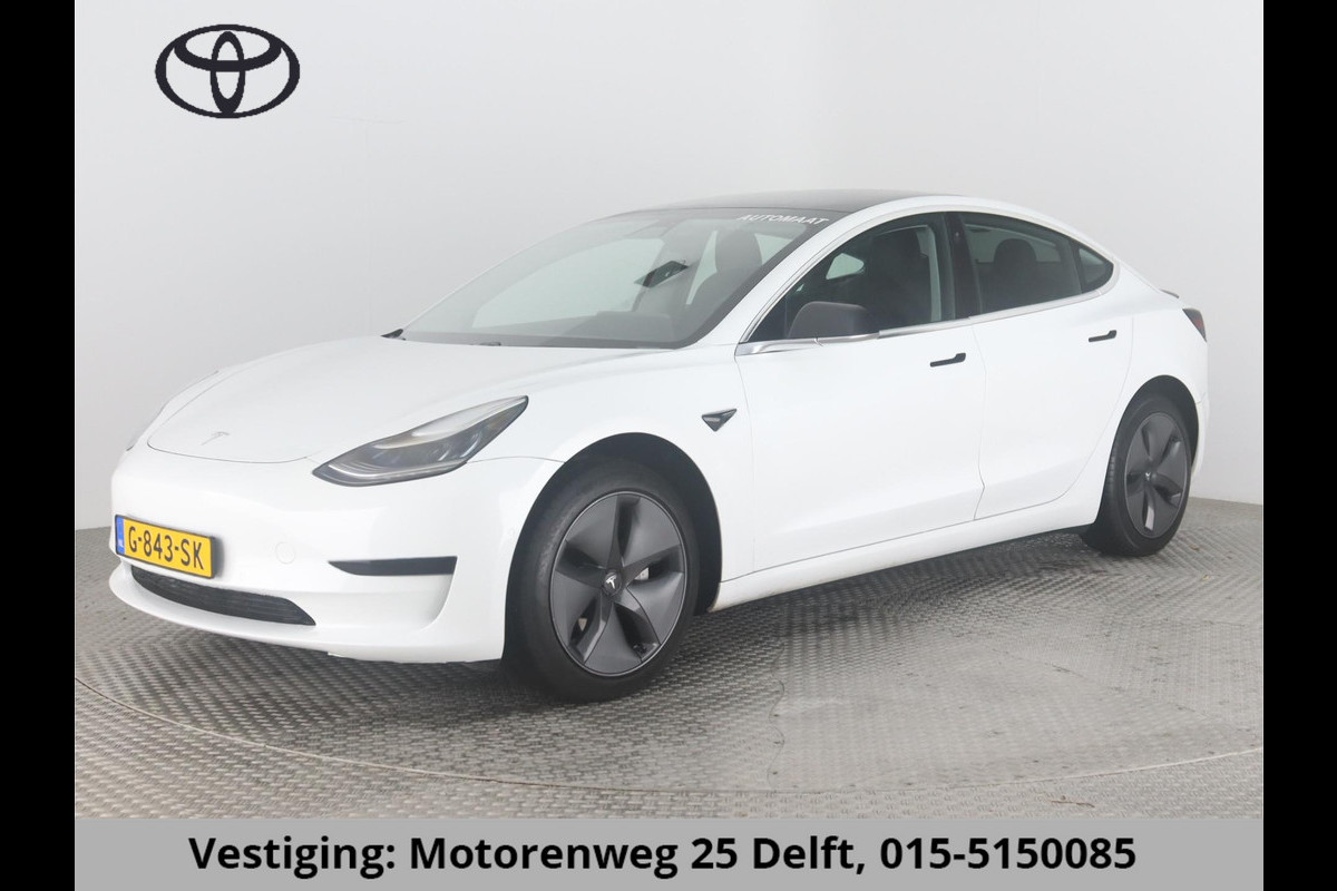 Tesla Model 3 BLACKSTYLE PANODAK STD RANGE RWD PLUS 60 kWH LEDER.NAVI.CAMERA.AUTOPILOT, STOELVERWARMING EN NOG VEEL MEER!