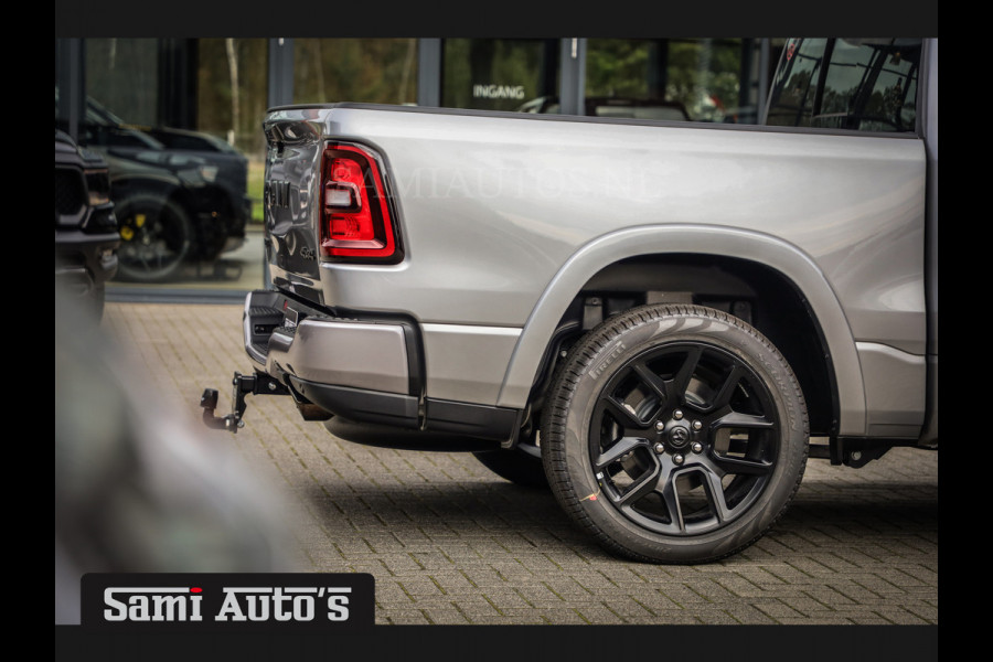 Dodge Ram 2025 NIGHT PREMIUM | BOM VOL + 14.4 INCH SCHERM | LUCHTVERING | HUD | HURRICAN 420PK 636 Nm | PRIJS MET LPG EN COVER EN GARANTIE DUBBELE CABINE | PICK UP | 5 PERSOONS | DC | GRIJSKENTEKEN | VOORRAAD NR 2215 - 4984