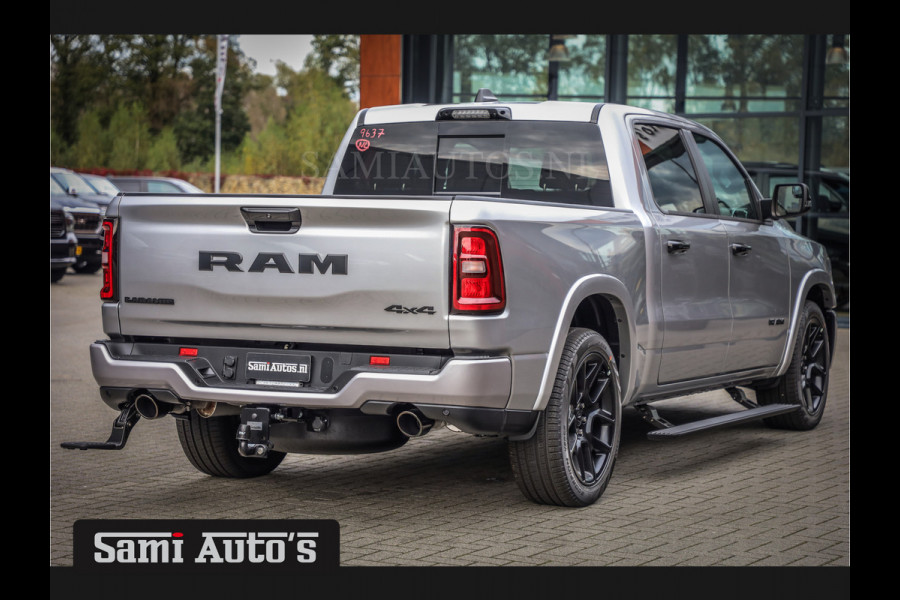 Dodge Ram 2025 NIGHT PREMIUM | BOM VOL + 14.4 INCH SCHERM | LUCHTVERING | HUD | HURRICAN 420PK 636 Nm | PRIJS MET LPG EN COVER EN GARANTIE DUBBELE CABINE | PICK UP | 5 PERSOONS | DC | GRIJSKENTEKEN | VOORRAAD NR 2215 - 4984