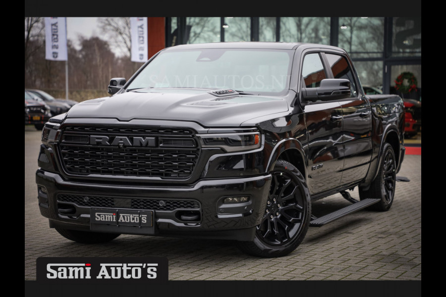 Dodge Ram 1500 LIMITED NIGHT H.O 540PK 706 Nm 2025 | XB9 | MASSAGE | BOM VOL | CREW CAB | DUBBELE CABINE | GRIJSKENTEKEN | €99950,- EXCL BTW | DE MEEST LUXUEUZE en BEGEERDE Pick-up | VOORRAAD NR 2263 - 9031