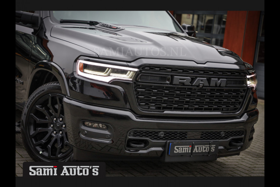 Dodge Ram 1500 LIMITED NIGHT H.O 540PK 706 Nm 2025 | XB9 | MASSAGE | BOM VOL | CREW CAB | DUBBELE CABINE | GRIJSKENTEKEN | €99950,- EXCL BTW | DE MEEST LUXUEUZE en BEGEERDE Pick-up | VOORRAAD NR 2263 - 9031