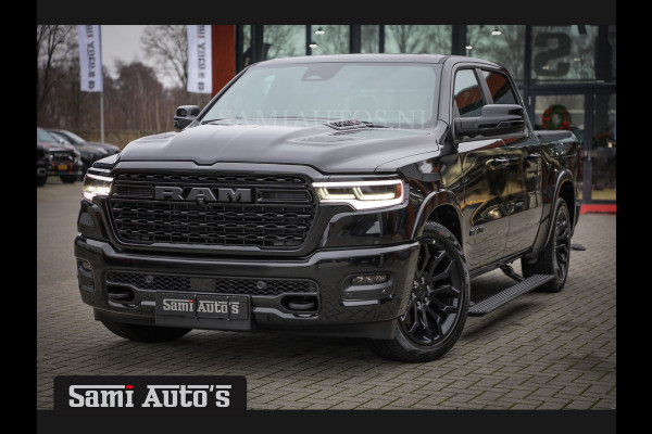 Dodge Ram 1500 LIMITED NIGHT H.O 540PK 706 Nm 2025 | XB9 | MASSAGE | BOM VOL | CREW CAB | DUBBELE CABINE | GRIJSKENTEKEN | €99950,- EXCL BTW | DE MEEST LUXUEUZE en BEGEERDE Pick-up | VOORRAAD NR 2263 - 9031