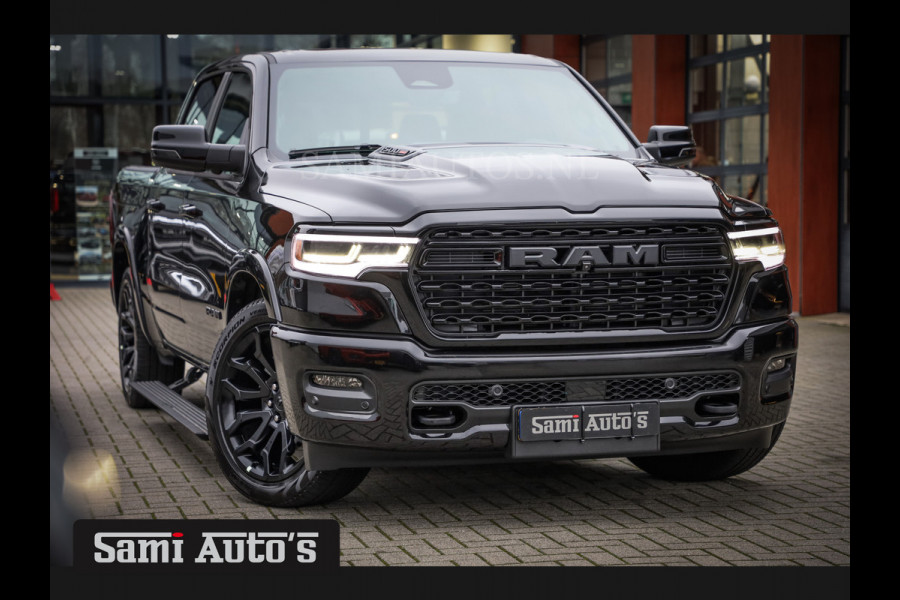 Dodge Ram 1500 LIMITED NIGHT H.O 540PK 706 Nm 2025 | XB9 | MASSAGE | BOM VOL | CREW CAB | DUBBELE CABINE | GRIJSKENTEKEN | €99950,- EXCL BTW | DE MEEST LUXUEUZE en BEGEERDE Pick-up | VOORRAAD NR 2263 - 9031