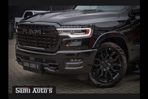 Dodge Ram 1500 LIMITED NIGHT H.O 540PK 706 Nm 2025 | XB9 | MASSAGE | BOM VOL | CREW CAB | DUBBELE CABINE | GRIJSKENTEKEN | €99950,- EXCL BTW | DE MEEST LUXUEUZE en BEGEERDE Pick-up | VOORRAAD NR 2263 - 9031