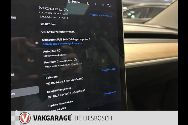 Tesla Model 3 Long Range AWD 75 kWh facelift 2021/ 360 camera / stoel verwarming / trekhaak 1000kg trek/ panorama-dak /autopilot