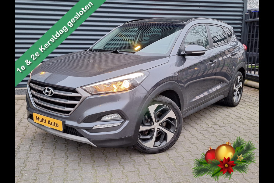 Hyundai Tucson 1.6 T-GDI Premium Automaat | Panodak | Lederen Bekleding | Trekhaak Afneembaar | Apple Carplay | Panodak | Cruise Control | Navigatie | Camera | L.M. 19" | DAB |