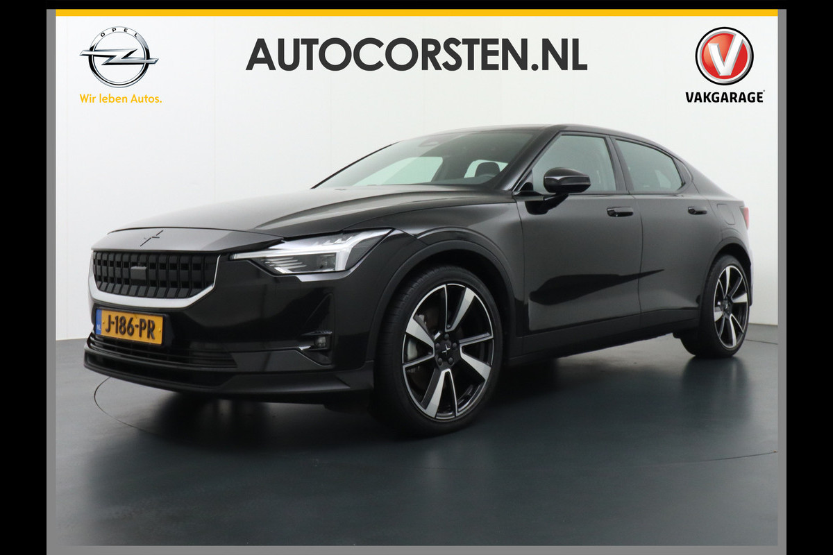 Polestar 2 AUT. 408pk Long Range Dual Motor 78kWh Electr.Stoelen+Verwarmd+ Stuurverwarmd Adaptive-Cruise Carplay Android 360-Camera 19"LM L Phone-Connect Elektr.Verst.Stoel+Verwarmd(+Stuur+achterbank) 1500kg-trekvermogen 660Nm! OnePedal drive Winterpakket Licht+Zichtpakket 60.000 nieuw!! EBD RemAssist Virtual-Cockpit digiDash Uitparkeer waarschuwing Botswaarsc.syst. Autonoom-Rem Noodrem ESP TCS Hill-Assist Lane Assist Pre-Crash-Syst. Emergency-Call Keyless Ecc tot 150kw snell