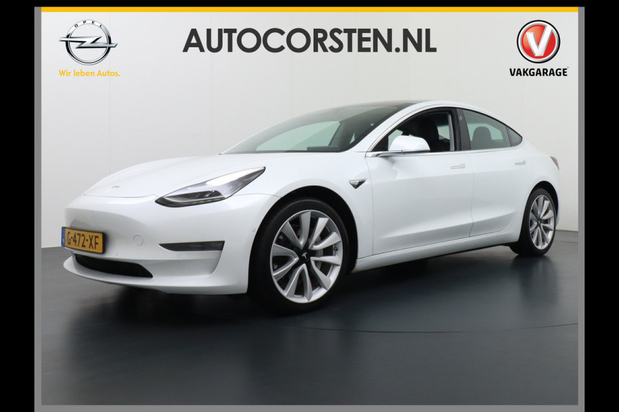 Tesla Model 3 Long Range 75 kWh 463PK FSD-vb.19" Premium-Audio 4wd AutoPilot Pano.dak Camera Leer Adaptive-Cruise+Stop&Go  PDC-A+Voor Wifi Ecc Veel grip door AWD vierwielaandrijving.  Origineel Nederlandse auto ! 1e eigenaar 61k nieuw