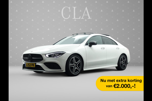 Mercedes-Benz CLA-Klasse 180 AMG Night Edition Aut- Panodak I Sfeerverlichting I Camera I Xenon Led I Sport Leder