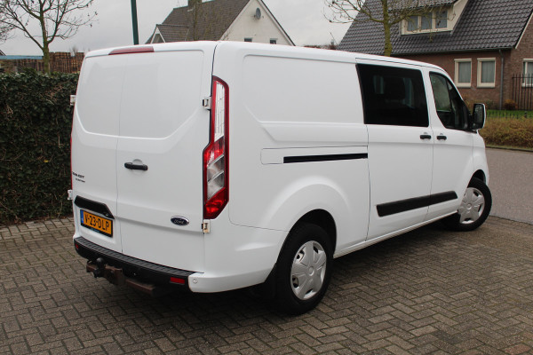 Ford Transit Custom 320 2.0 TDCI 130PK Euro6 Automaat L2 Trend DC ✓ dubbele cabine 6 persoons ✓ Sortimo inrichting ✓navigatie ✓camera