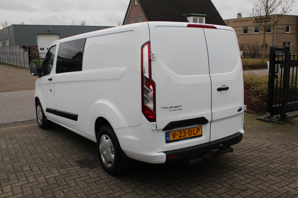 Ford Transit Custom 320 2.0 TDCI 130PK Euro6 Automaat L2 Trend DC ✓ dubbele cabine 6 persoons ✓ Sortimo inrichting ✓navigatie ✓camera