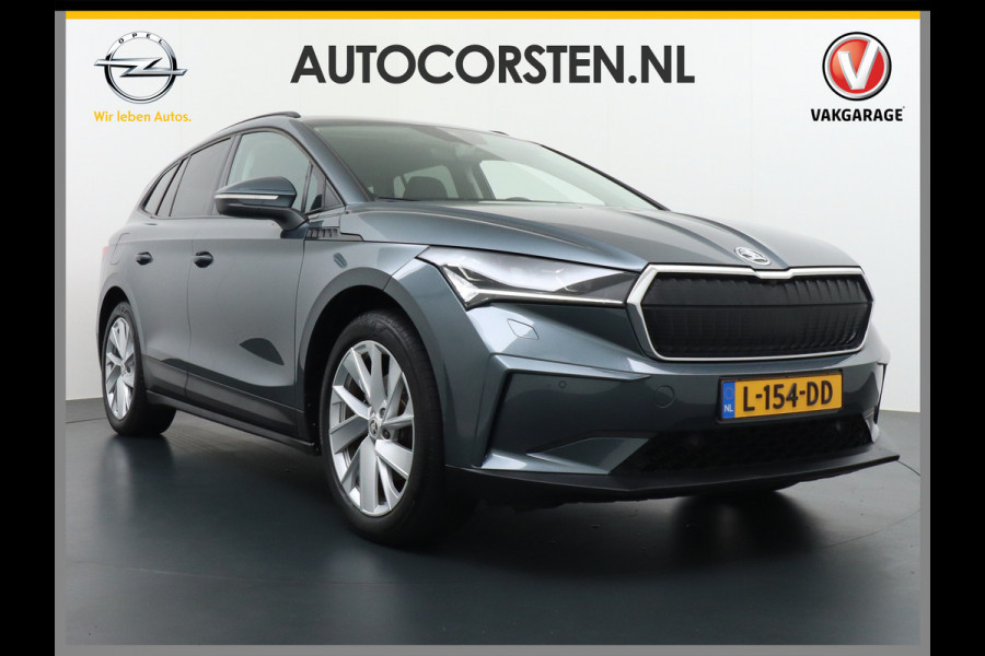 Škoda ENYAQ iV 60 First Edition Apple Carplay Android Auto Navi Ecc Elec.Stoel met memory Adaptieve Cruise Control Camera Keyless Led Pdc Dab Stoelverwarming Bluetooth Dodehoek detector Draadloze tel.lader Lmv 20" Rijstrooksensor Regen-Lichtsensor Origineel Nederlandse Auto