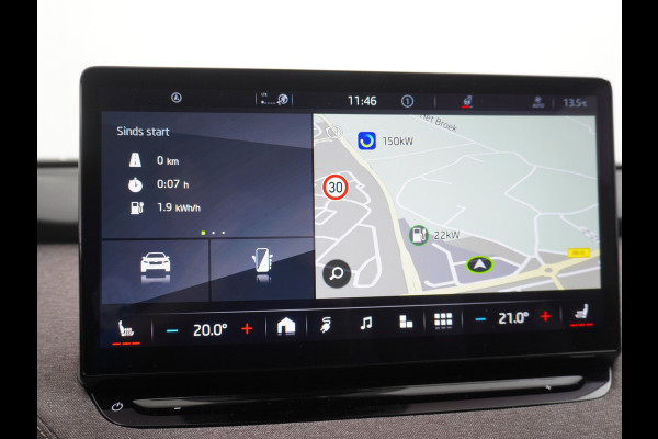 Škoda ENYAQ iV 60 First Edition Apple Carplay Android Auto Navi Ecc Elec.Stoel met memory Adaptieve Cruise Control Camera Keyless Led Pdc Dab Stoelverwarming Bluetooth Dodehoek detector Draadloze tel.lader Lmv 20" Rijstrooksensor Regen-Lichtsensor Origineel Nederlandse Auto