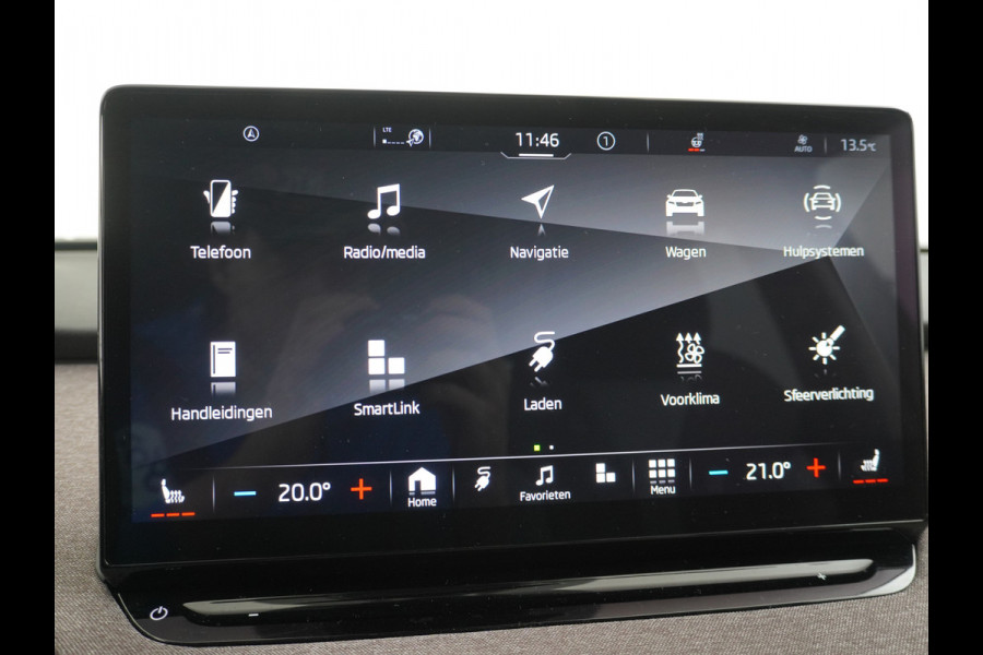 Škoda ENYAQ iV 60 First Edition Apple Carplay Android Auto Navi Ecc Elec.Stoel met memory Adaptieve Cruise Control Camera Keyless Led Pdc Dab Stoelverwarming Bluetooth Dodehoek detector Draadloze tel.lader Lmv 20" Rijstrooksensor Regen-Lichtsensor Origineel Nederlandse Auto