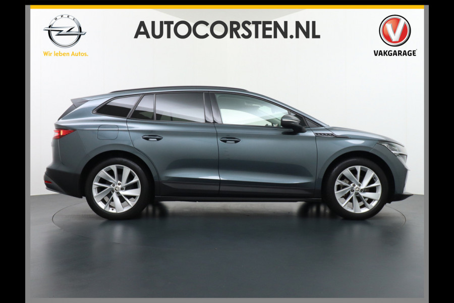 Škoda ENYAQ iV 60 First Edition Apple Carplay Android Auto Navi Ecc Elec.Stoel met memory Adaptieve Cruise Control Camera Keyless Led Pdc Dab Stoelverwarming Bluetooth Dodehoek detector Draadloze tel.lader Lmv 20" Rijstrooksensor Regen-Lichtsensor Origineel Nederlandse Auto