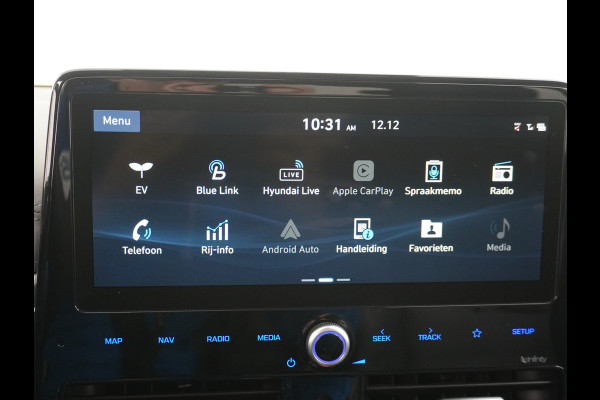 Hyundai IONIQ Premium EV 38kWh Apple Carplay Android Auto Navi Ecc Leder Elec.Stoel + Verwarming/ventilatie Stuurverwarming Camera DAB Keyless Cruise Control Led Infinity® Luidsprekers Achterbank verwarmd Bluetooth Dodehoek detector Draadloze tel.lader 1e Eigenaar