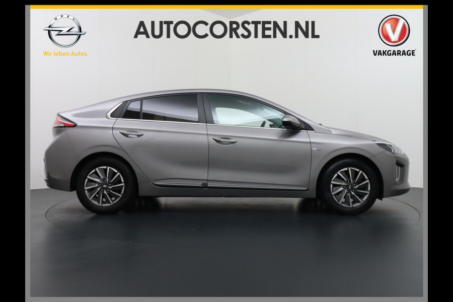 Hyundai IONIQ Premium EV 38kWh Apple Carplay Android Auto Navi Ecc Leder Elec.Stoel + Verwarming/ventilatie Stuurverwarming Camera DAB Keyless Cruise Control Led Infinity® Luidsprekers Achterbank verwarmd Bluetooth Dodehoek detector Draadloze tel.lader 1e Eigenaar